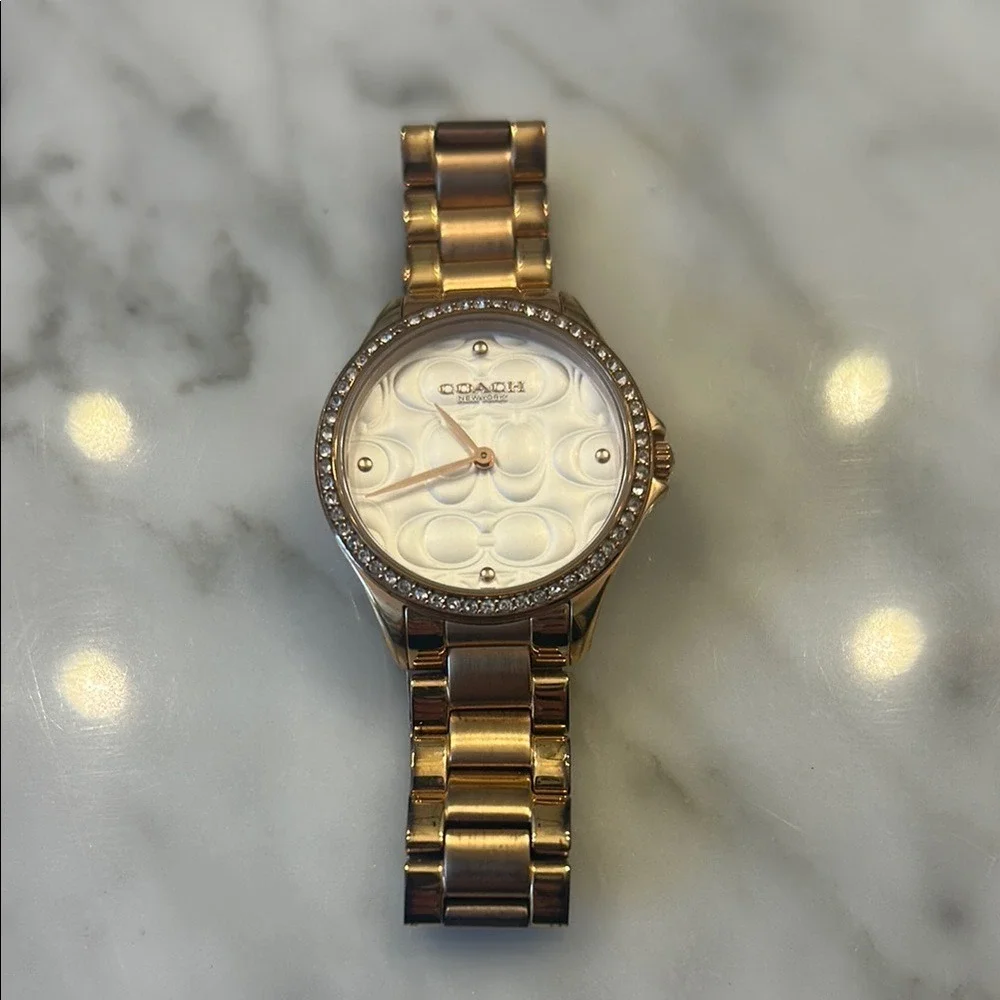 COACH Women's Modern Sport Rose Gold-Tone Stainless Steel‎ Bracelet Watch